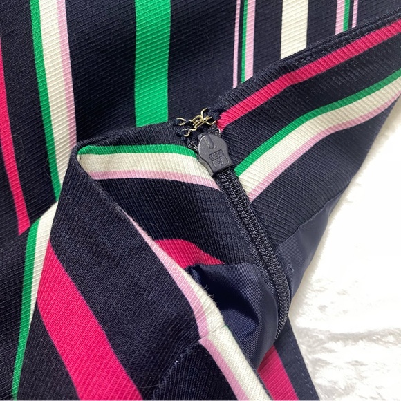 Talbots Fun & Vibrant Stripe Mid-Length Pencil Skirt Fully Lined EUC Size 10 - Picture 5 of 6
